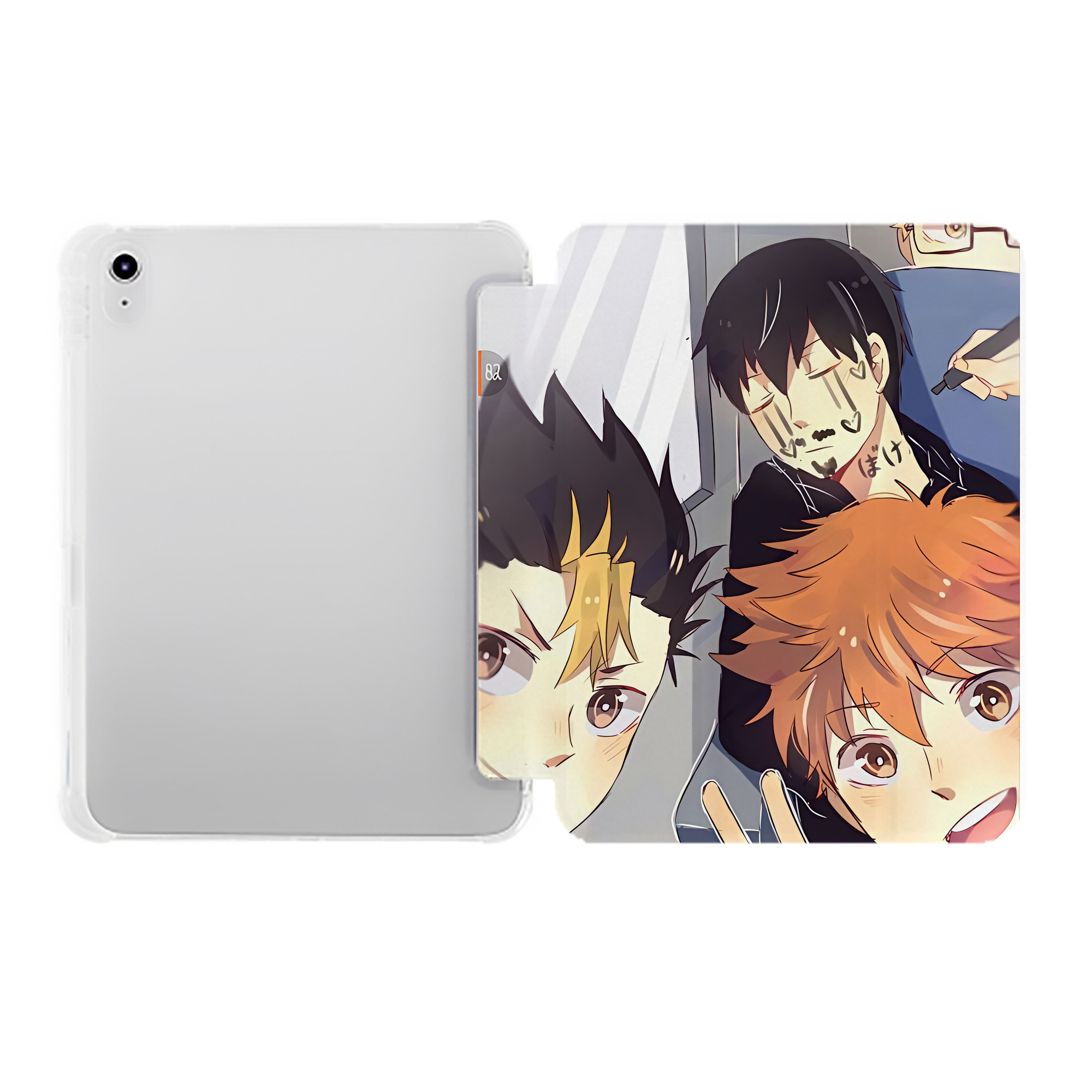 （画像用） ハイキュー!! Haikyu!! IPad ケース ペン収納付き 三つ折りスタンド PUレザー×シリコン 対応機種9.5/10.5/10.9インチ